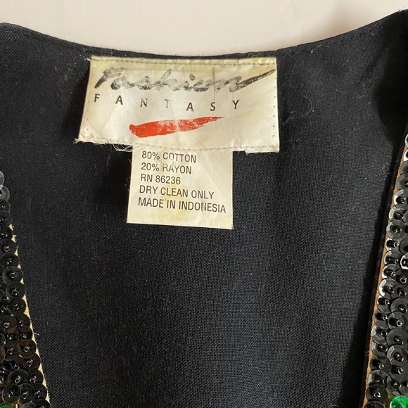 Fashion Fantasy Vintage Shamrock Festive Sequins.Fun Unique piece.Size S - Picture 13 of 13